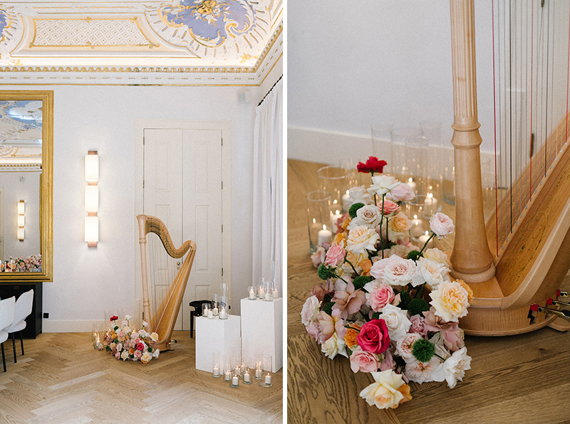 decoração floral com assinatura Prometo Amar-te para chá das cinco no The One Palácio da Anunciada